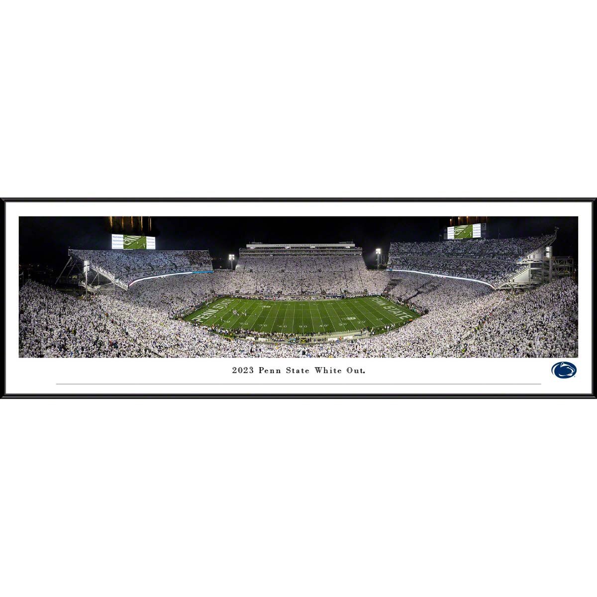 framed panoramic photo Iowa Penn State White Out 2023